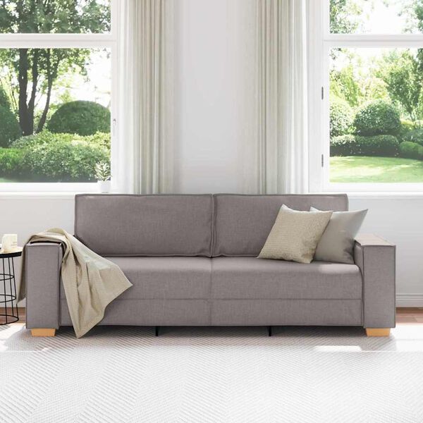 vidaXL 3-personers sofa taupe 180 cm stof