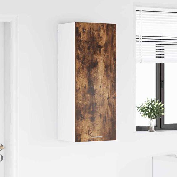 vidaXL H&aelig;ngeskab med d&oslash;r R&oslash;get eg 40 x 31 x 100 cm Konstrueret tr&aelig;