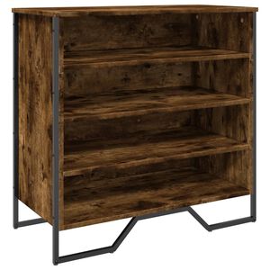 vidaXL skoreol 80x38x78 cm konstrueret tr&aelig; r&oslash;get egetr&aelig;sfarve