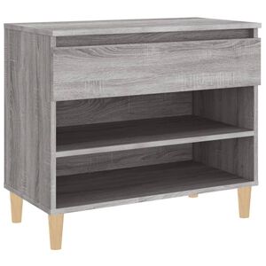 vidaXL skoskab 102x36x60 cm konstrueret tr&aelig; gr&aring; sonoma-eg