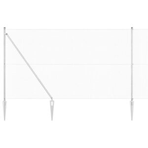 vidaXL Hegnsp&aelig;l S&oslash;lv 25 x 1,6 m (12 x 12 mm net) St&aring;l