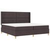 vidaXL Box spring seng med madras Brun 200 x 200 cm Stof
