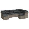 vidaXL sofas&aelig;t til haven 9 dele med hynder polyrattan gr&aring;