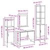 vidaXL Badev&aelig;relsesm&oslash;bel s&aelig;t med hylde 4 pcs Brun Konstrueret tr&aelig;