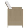 vidaXL havestole med skamler 2 stk. polyrattan beige
