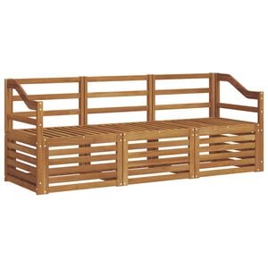 vidaXL Sofas&aelig;t 3 pcs Naturfarvet Massivt Akacietr&aelig;