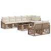 vidaXL Havesofa S&aelig;t 9 stk. Beige og cremehvid polyrattan