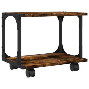vidaXL printerstativ 41x28x33,5 cm 2 hylder konstrueret tr&aelig; r&oslash;get eg