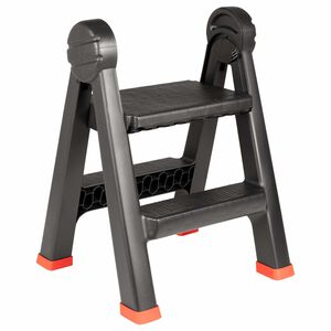 vidaXL Stige Sort og r&oslash;d 46 x 30 x 63 cm PP og Elastomer