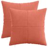 vidaXL Pudebetr&aelig;k 2 pcs ALMELO R&oslash;d orange 30 x 30 cm cordfl&oslash;jl
