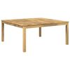 vidaXL Sofabord Hvid 100 x 100,5 x 45 cm Massivt Akacietr&aelig;