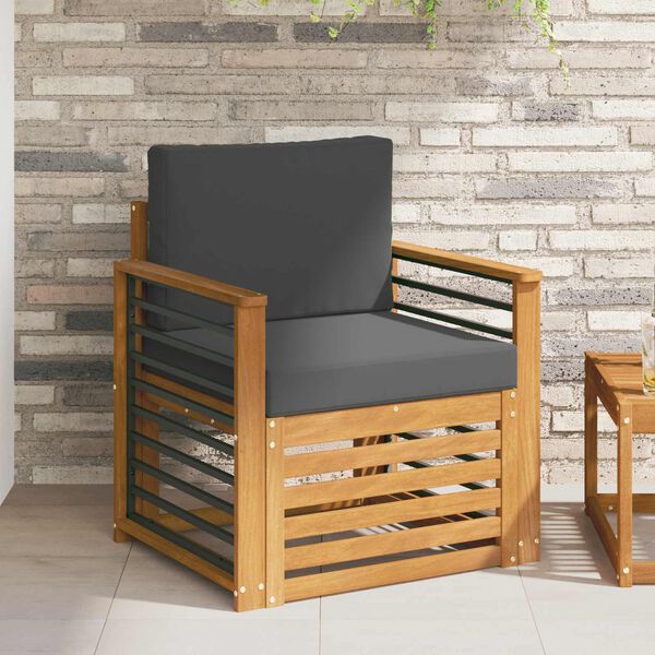 vidaXL Udend&oslash;rs sofagruppe med pude Naturfarvet 71 x 63 x 73 cm