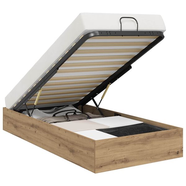 vidaXL Ottoman Sengestel Artisan Eg 90 x 200 cm Konstrueret tr&aelig;