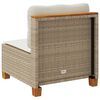 vidaXL sofamodul til haven med hynder polyrattan beige