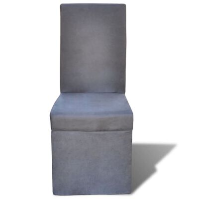 VidaXL spisebordsstole 4 stk. stof mørkegrå