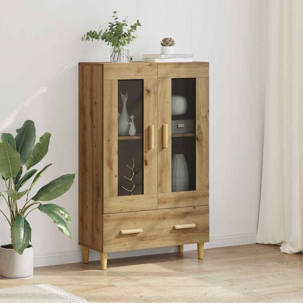 vidaXL Highboard Artisan Egetr&aelig; 70 x 31 x 115 cm Konstrueret tr&aelig;
