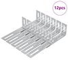 vidaXL Anti-tip beslag Ensfarvet 12 pcs S&oslash;lv 74,5 x 15 x 32 mm Jern