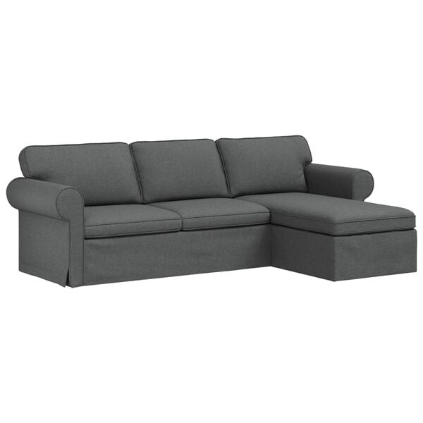 vidaXL Sofa M&oslash;rkegr&aring;