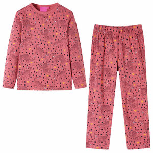 vidaXL Pyjamas til b&oslash;rn str. 92 gammelrosa