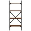 vidaXL bogreol med 4 hylder 56x31,5x138,5 cm konstrueret tr&aelig; brunt eg