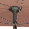 vidaXL halv parasol med stang 180x90 cm terrakotta