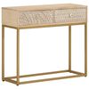 vidaXL konsolbord 90x30x76 cm massivt mangotr&aelig; og jern