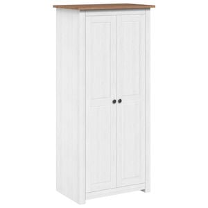 vidaXL kl&aelig;deskab Panama-serien 80x50x171,5 cm massivt fyrretr&aelig; hvid