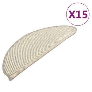 vidaXL trappem&aring;tter 15 stk. 65x21x4 cm s&oslash;lv halvrund store