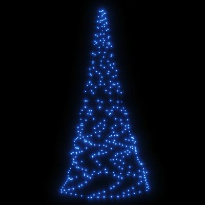vidaXL juletræ til flagstang 200 LED'er 180 cm blåt lys