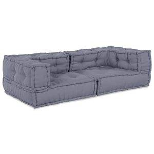 vidaXL Modulssofa Enhed 3 stk. Stof Gr&aring; 140 x 70 x 36 cm