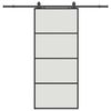 vidaXL skyded&oslash;r med hardwares&aelig;t 90x205 cm ESG glas sort