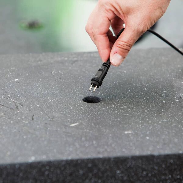 HEISSNER font&aelig;nefod 39x39x68 cm kasseformet sort