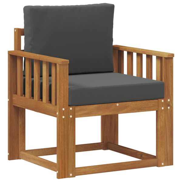 vidaXL Udend&oslash;rs sofa Soli Akacietr&aelig; og polyester Naturfarvet