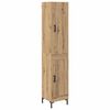 vidaXL Highboard Artisan Egetr&aelig; 34,5 x 34 x 180 cm Konstrueret tr&aelig;