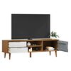 vidaXL tv-skab MOLDE 158x40x49 cm massivt fyrretræ brun
