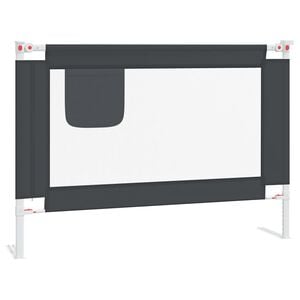 vidaXL sengehest til b&oslash;rneseng 90x25 cm stof m&oslash;rkegr&aring;