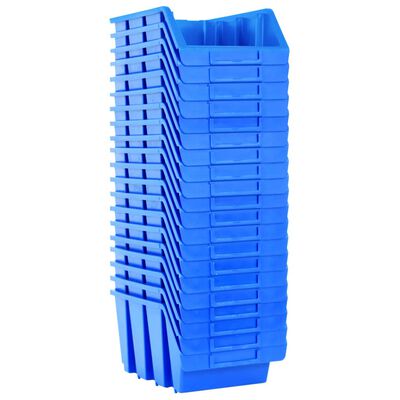 vidaXL stabelbare opbevaringskasser 20 stk. plast blå