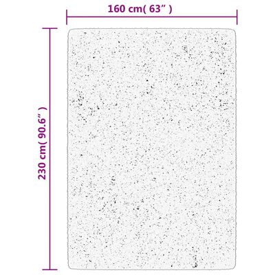 vidaXL gulvtæppe OVIEDO 160x230 cm kort luv antracitgrå