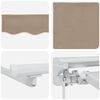 vidaXL Manuel markise-ramme med LED-lys Beige 3,5 x 2,5 m