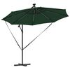 vidaXL Kantilever bananparasol Grøn 294 x 294 x 248 cm