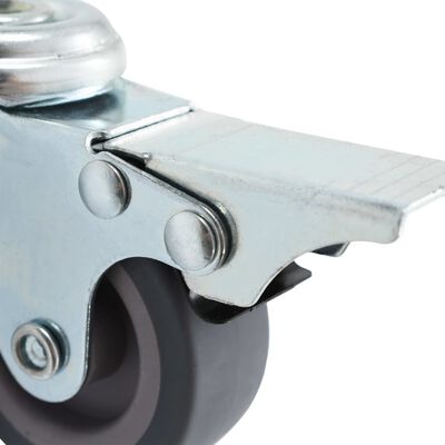 vidaXL drejehjul med bolthul og dobbelte bremser 4 stk. 50 mm