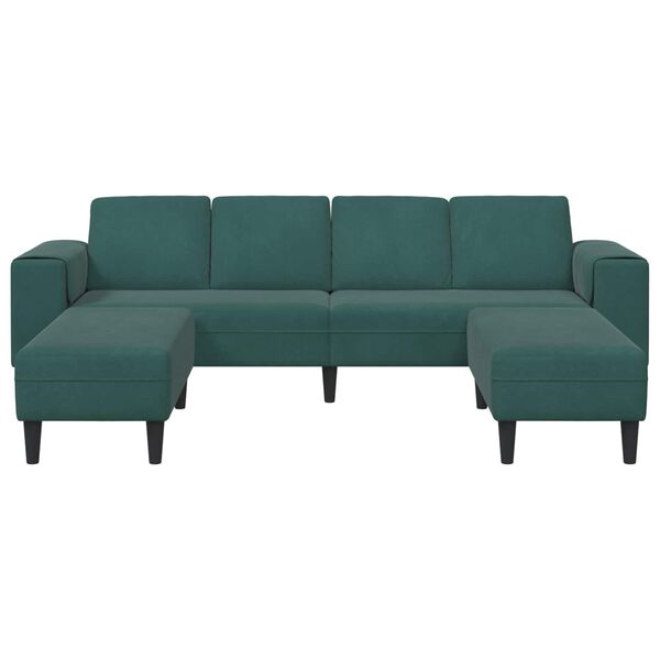 vidaXL Stue Sofa 3 pcs M&oslash;rkegr&oslash;n