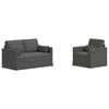 vidaXL Sofa S&aelig;t 2 stk. M&oslash;rkegr&aring; Stof