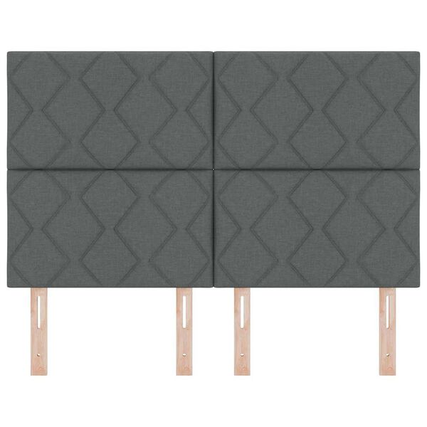 vidaXL Hovedg&aelig;rde med hovedg&aelig;rde M&oslash;rkegr&aring; 160 cm Faux l&aelig;der