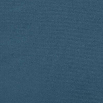 vidaXL sengegavl med kanter 183x23x118/128 cm fløjl mørkeblå