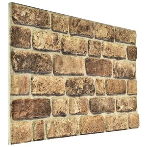 vidaXL V&aelig;gpaneler 10 stk. 100 x 50 cm M&oslash;rk Sand EPS Skum