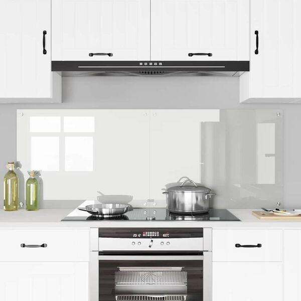 vidaXL Køkken bagvæg Transparent 80 x 60 cm hærdet glas