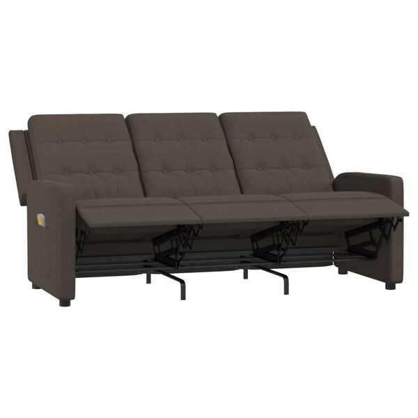 vidaXL 3-personers massagestol stof brun