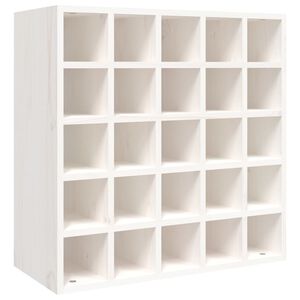 vidaXL vinskab hvid 56x25x56 cm massivt tr&aelig; fyrretr&aelig;