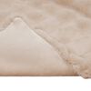 vidaXL Faux Kanin Pels T&aelig;ppe 4 pcs Beige 130 x 150 cm Polyester